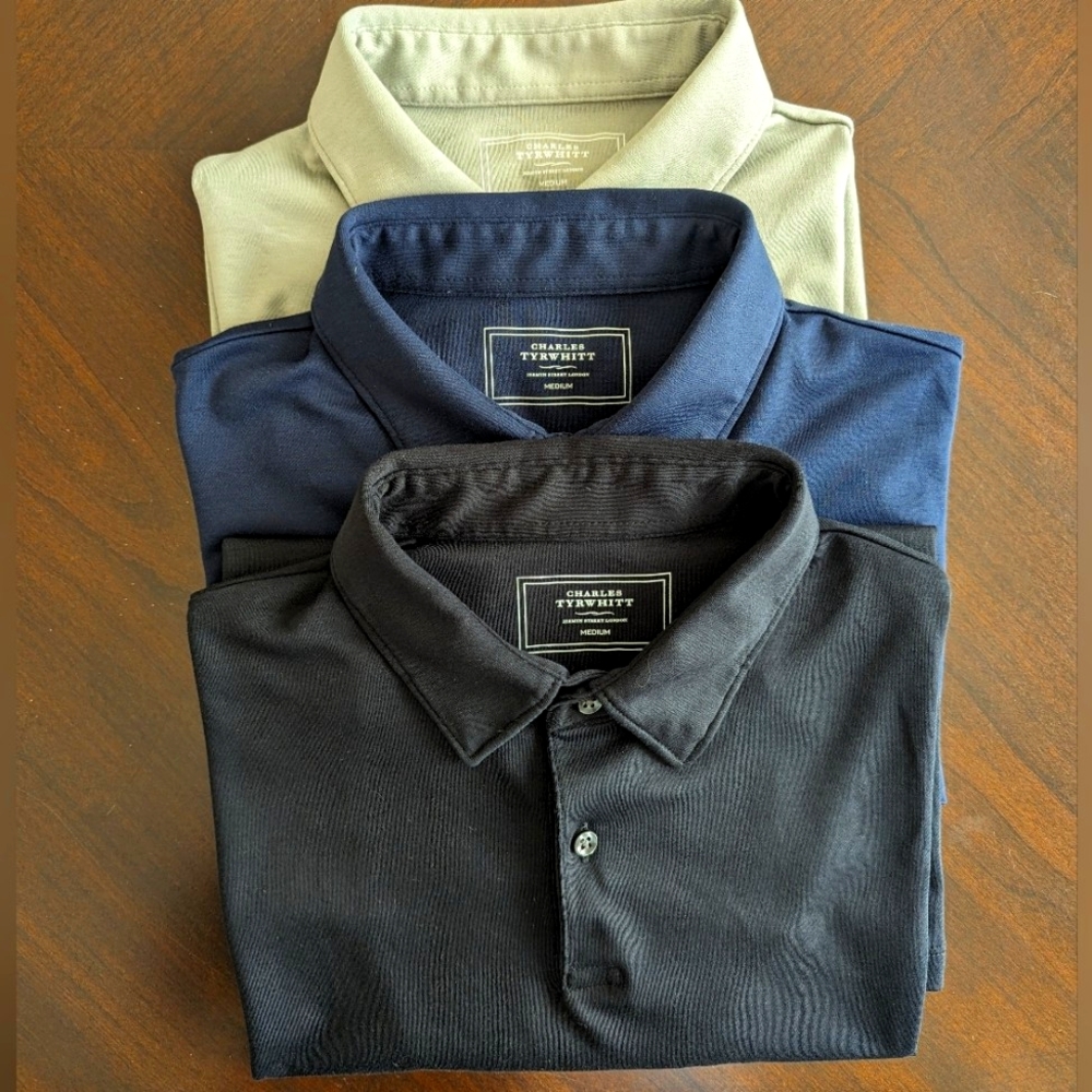 Charles Tyrwhitt Smart Jersey Polo x3